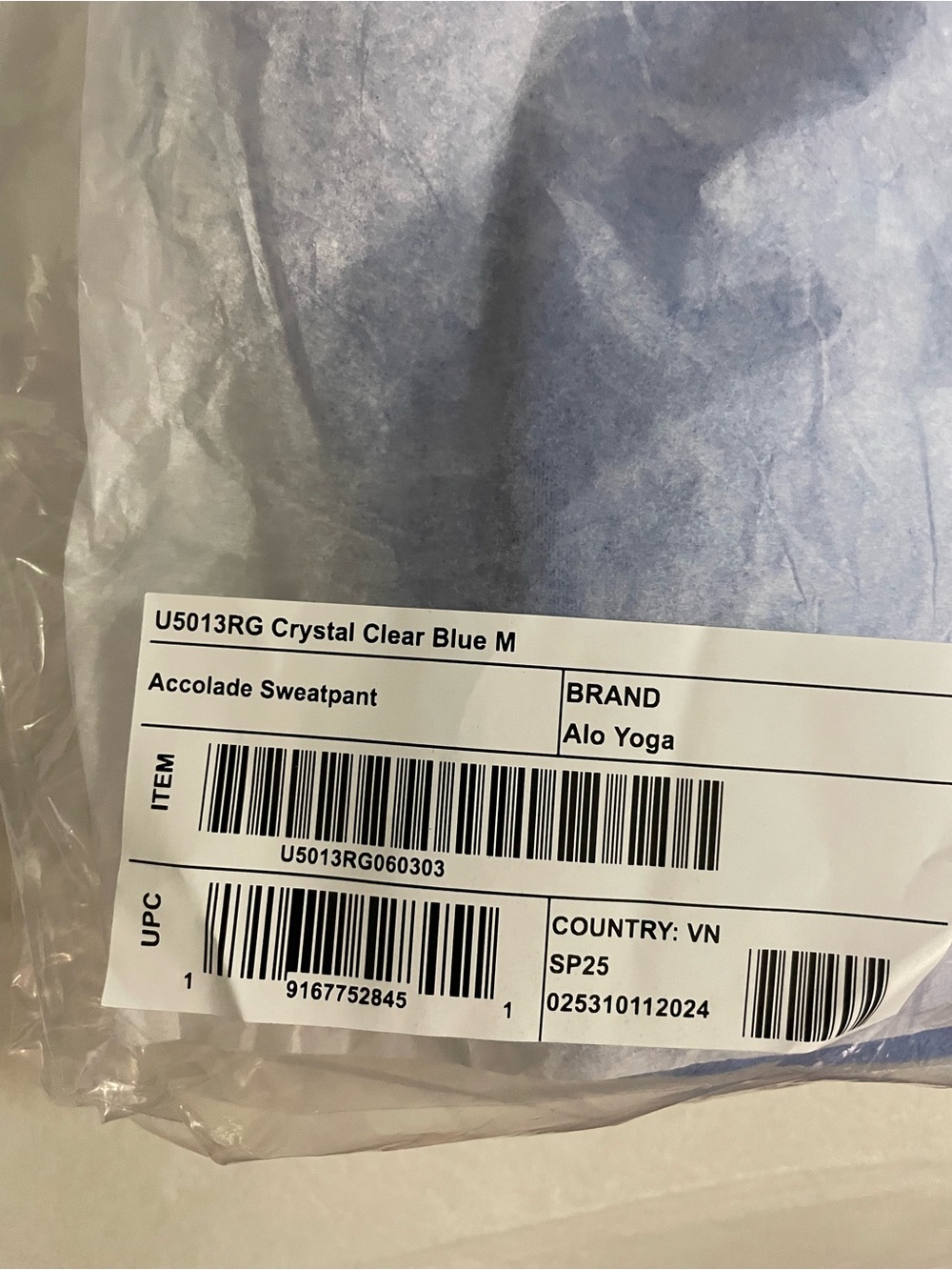 ALO Yoga NWT Accolade Sweatpants Joggers Crystal Clear Blue Size M - Picture 7 of 7